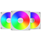 Montech GF120R V2 ARGB, Gehäuselüfter weiß/weiß, 3er Pack, Reverse, 120 mm