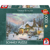 Schmidt Spiele Thomas Kinkade Studios: Santas Nacht bevor Weihnachten, Puzzle 1000 Teile