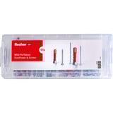 fischer Mini FixTainer DuoPower + Schrauben, Dübel hellgrau/rot, 95-teilig