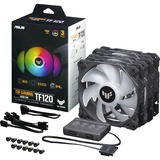 ASUS TUF GAMING TF120 ARGB 3IN1, Gehäuselüfter schwarz/transparent, 3er Set, inkl. ARGB-Controller, 120 mm