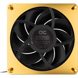 Alphacool Apex Stealth Metal 120mm Lüfter 2000rpm, Gehäuselüfter gold/schwarz