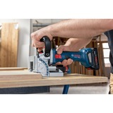 Bosch Professional Akku-Flachdübelfräse GFF 18V-22 Professional Solo, 18 Volt, Nutfräse blau/schwarz, ohne Akku und Ladegerät, in L-BOXX