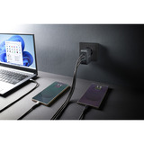 Intenso Intenso Power Adapter W100ACC GaN + C520C Kabel, Ladegerät schwarz, 100 Watt