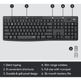 Logitech MK295, Desktop-Set graphit, DE-Layout