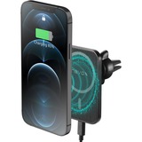 Nevox Wireless Fast Car Charger 15 Watt, Ladegerät schwarz, Kompatibel mit MagSafe