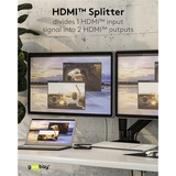 goobay HDMI Splitter 1 auf 2 (4K @ 60Hz) schwarz