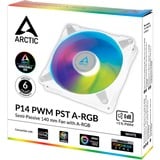 ARCTIC P14 PWM PST A-RGB, Gehäuselüfter weiß, 140 mm