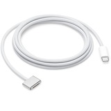 Apple USB 2.0 Ladekabel, USB-C Stecker > magnetischer MagSafe 3 Anschluss weiß, 2 Meter, gesleevt, nur Ladefunktion