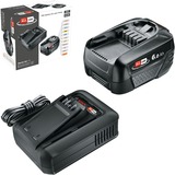 Bosch Heimwerken & Garten Akku Starter-Set 18V 1x 6,0Ah + Schnellladegerät AL 18V-44 schwarz, Li-Ionen Akku 6,0Ah, POWER FOR ALL ALLIANCE