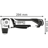 Bosch Professional Akku-Winkelbohrschrauber GWB 12V-10 Professional blau/schwarz, ohne Akku und Ladegerät, in L-BOXX