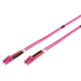 Digitus LWL Patchkabel, Duplex, LC > LC Stecker, Multimode OM4 hellviolett, 1 Meter