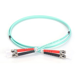 Digitus LWL Patchkabel, Duplex, ST > ST Stecker, Multimode OM3 türkis, 3 Meter