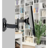 Lindy Verstellbare Display-Wandhalterung, Monitorhalterung schwarz, für Monitore bis 66 cm (26")