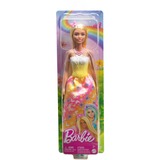 Mattel Barbie Royal-Puppe mit farbenfrohem Haar mit Strähnchen goldgelb, Rock mit Schmetterlingsmuster und Zubehör