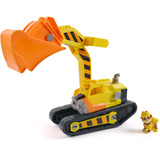 Spin Master Rubble & Crew - Rubbles 2-in-1 Bagger-Fahrzeug, Spielfahrzeug mit Baggerschaufel, Schweißbrenner, Schraubenzieher, Schraubenschlüssel und Rubble Hundefigur