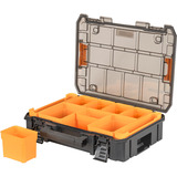 DEWALT TSTAK Tower DWST60452-1, im McLaren Design, Werkzeugkiste schwarz/gelb, mobile Aufbewahrungsbox, tiefe Werkzeugbox und Organizer