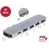 DeLOCK Dockingstation für MacBook grau, Dual HDMI, Power Delivery