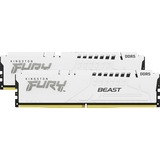 Kingston FURY DIMM 32 GB DDR5-5600 (2x 16 GB) Dual-Kit, Arbeitsspeicher weiß, KF556C40BWK2-32, FURY Beast, INTEL XMP