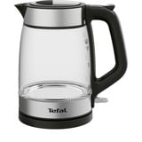Tefal KI6058 Glas, Wasserkocher transparent/silber, 2.200 Watt, 1,7 Liter