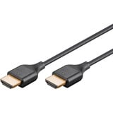 goobay Slim High-Speed-HDMI-Kabel mit Ethernet, 4K @ 60Hz schwarz, 0,5 Meter