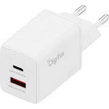 Digitus USB GaN Ladegerät 45W, 1x USB-C, 1x USB-A weiß