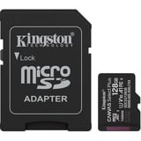 Kingston Canvas Select Plus 128 GB MicroSDXC, Speicherkarte schwarz, UHS-I U1, Class 10, V10