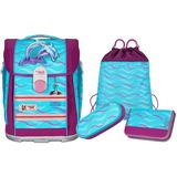 McNeill Ergo PRIMERO McLight Finny, Schulranzen hellblau/lila, 4 teilig