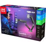 ONE FOR ALL Universeller Gaming Dual Monitorarm (DM8210), Monitorhalterung grau, RGB