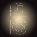 Philips HUE White Ambiance Amaze Pendelleuchte, LED-Leuchte weiß, inkl. Dimmschalter
