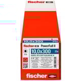 fischer Holzbauschraube PowerFull II 10,0x300 ZK TX VG 25 Stück, Vollgewinde, verzinkt