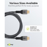 goobay Plus High-Speed-HDMI-Kabel mit Ethernet, 4K @ 60Hz grau, 2 Meter