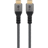 goobay Plus High-Speed-HDMI-Kabel mit Ethernet, 4K @ 60Hz grau, 2 Meter