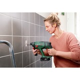 Bosch Akku-Bohrhammer UniversalHammer 18V grün/schwarz, Li-Ionen Akku 4,0Ah, Koffer, POWER FOR ALL ALLIANCE