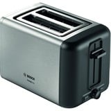 Bosch Home Kompakt-Toaster DesignLine TAT3P420DE edelstahl/schwarz, 970 Watt, für 2 Scheiben Toast