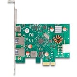 DeLOCK PCIe x1 Karte zu 1x ext. USB-C PD 30W + 2 ext. USB 3.2 Gen 1, USB-Controller 6-Pin-Stromanschluss