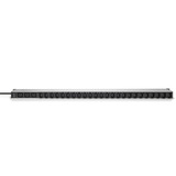 Digitus Basis IT PDU mit Aluminiumprofil, 24x C13, 3x C19, Steckdosenleiste schwarz/aluminium, 3 Meter Kabel, 1-phasig 16A, IEC309 16A Stecker
