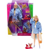 Mattel Barbie Extra Puppe mit hellblauem Rock & Jacke (blond)