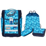 McNeill Ergo PRIMERO McLight Race, Schulranzen blau/dunkelblau, 4 teilig