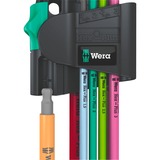 Wera 950/7 Hex-Plus Multicolour Magnet 1 Winkelschlüsselsatz, 7-teilig, Schraubendreher mit Halteclip
