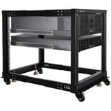 Alphacool ES 19" Open Frame Serverrack , Rack, Server-Gehäuse schwarz, 12 Höheneinheiten