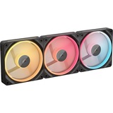 Corsair iCUE LINK LX120-R RGB Reverse, Gehäuselüfter schwarz, 3er Pack, 120 mm