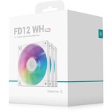 DeepCool FD12 ARGB WH 120x120x25, Gehäuselüfter weiß, 3er Pack, 120 mm
