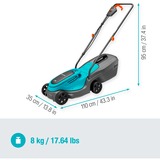 GARDENA Akku-Rasenmäher PowerMax 30/18V P4A solo, 18Volt schwarz/türkis, ohne Akku und Ladegerät, POWER FOR ALL ALLIANCE