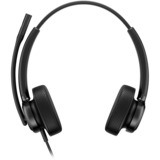 HP Poly Mission 425 kabelgebundenes Stereo-USB-Headset BULK schwarz, USB Type-C und Type-A, PU-Leder-Ohrpolster (Oberflächenmaterial)
