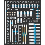 Hazet Steckschlüssel-Satz 163D-2/103, Größe 1/2++ 103-teilig, mit HiPer Umschalt-Knarre 3/8"