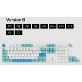 Keychron OEM Dye-Sub PBT Keycap-Set - Iceberg, Tastenkappe weiß/türkis, US-Layout (ANSI)