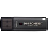 Kingston IronKey Locker+ 50 G2 256 GB, USB-Stick anthrazit, USB-A 3.2 Gen 1