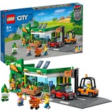 LEGO 60347 City Supermarkt, Konstruktionsspielzeug Spielzeug-Shop, inkl. Auto, Gabelstapler und Straßenplatte