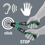Wera Drehmomentschlüssel mit Durchsteckvierkant Click-Torque Lock A 6 R/L schwarz/grün, Abtrieb 1/4" Bit-Aufnahme, 2,5 bis 25Nm