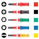 Wera Kraftform Kompakt VDE Big Pack 1, 26‑teilig, Schraubendreher gelb/rot, inkl. 2 Steckgriffe, VDE-Wechselklingen